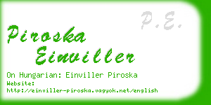 piroska einviller business card